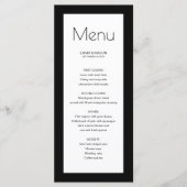 Eenvoudig zwart Lijst Menu (Voorkant)