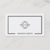 Eenvoudig zwart Lijst Visitekaartje (Voorkant)