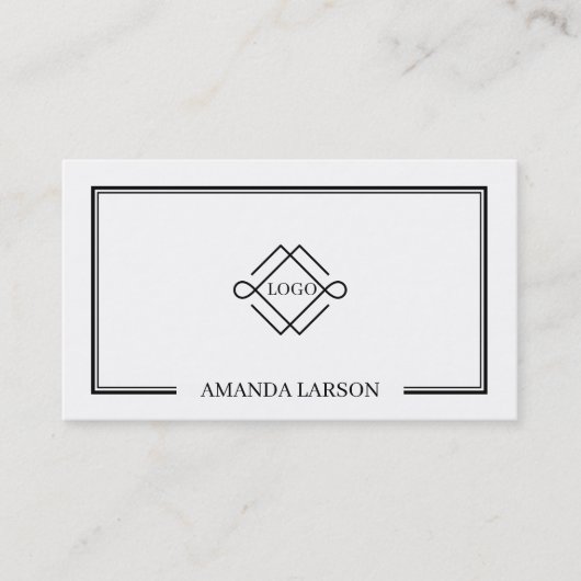 Eenvoudig zwart Lijst Visitekaartje (Voorkant)