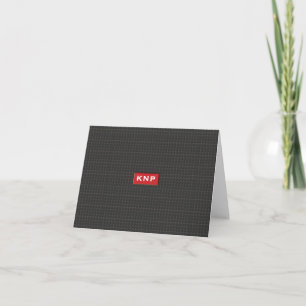 Eenvoudig Zwart Loopvlak Met monogram NoteCard Notitiekaartje