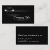 Eenvoudig zwart luxe auto bedrijf Visitekaartje (Voorkant / Achterkant)