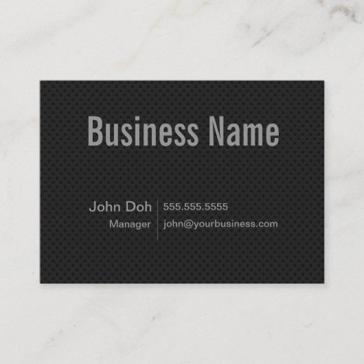 Eenvoudig zwart metaal visitekaartje (Voorkant)