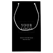 Eenvoudig zwart - minimale zakelijke Logo Klein Cadeauzakje (Achterkant)