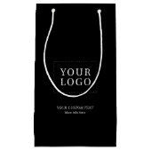 Eenvoudig zwart - minimale zakelijke Logo Klein Cadeauzakje (Voorkant)