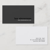 Eenvoudig zwart, minimalistisch Visitekaartje (Voorkant / Achterkant)