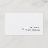 Eenvoudig zwart, minimalistisch Visitekaartje (Achterkant)