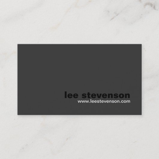 Eenvoudig zwart, minimalistisch Visitekaartje (Voorkant)