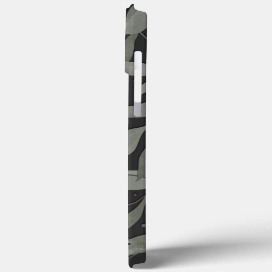 Eenvoudig zwart modern blad Case-Mate iPhone case (Achterkant / Links)