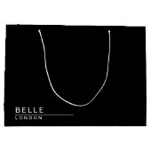 Eenvoudig zwart Modern Business Groot Cadeauzakje (Achterkant)