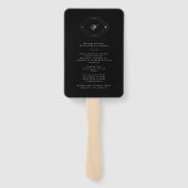 Eenvoudig zwart, modern Geometric Gold Weddenschap Handwaaier (Achterkant)