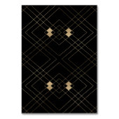 Eenvoudig zwart, modern Geometric Gold Weddenschap Kaart (Achterkant)