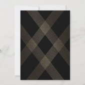 Eenvoudig zwart, modern Geometric Gold Weddenschap Kaart (Achterkant)