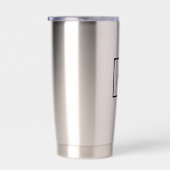 eenvoudig zwart modern monogram geïsoleerde drinkbeker (Rechts)