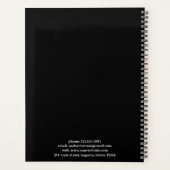 Eenvoudig zwart modern monogram planner (Achterkant)