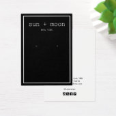 Eenvoudig zwart, modern, sieraden beeldscherm visitekaartje (Bureau)