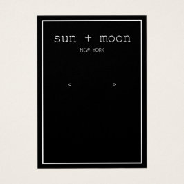 Eenvoudig zwart, modern, sieraden beeldscherm visitekaartje