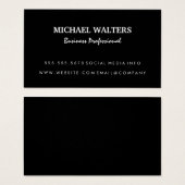 Eenvoudig zwart | Modern Visitekaartje (Voorkant /achterkant)