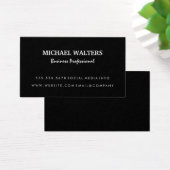 Eenvoudig zwart | Modern Visitekaartje (Bureau)