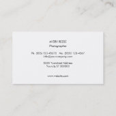 Eenvoudig zwart, modern, zwart Lijst Visitekaartje (Achterkant)