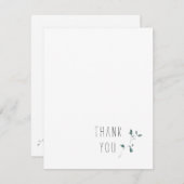 Eenvoudig zwart monogram bedankt notitiekaartje (Voorkant / Achterkant)