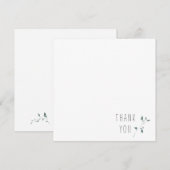 Eenvoudig zwart monogram dank je vierkant notitiekaartje (Voorkant / Achterkant)