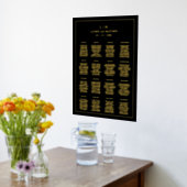 Eenvoudig zwart monogram elegante bruiloft folie afdrukken (Laag (Keuken))