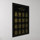 Eenvoudig zwart monogram elegante bruiloft folie afdrukken (Laagn)