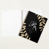 Eenvoudig zwart Monogram Planner (Display)