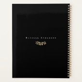 Eenvoudig zwart Monogram Planner (Achterkant)