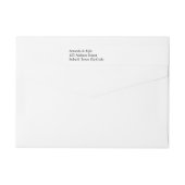 Eenvoudig zwart Monogram-retouradres (Achterkant)