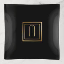 Eenvoudig zwart monogram