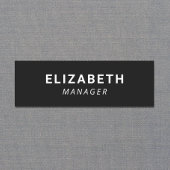 Eenvoudig zwart naamplaatje