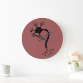 Eenvoudig zwart neuronontwerp grote klok (Huis)