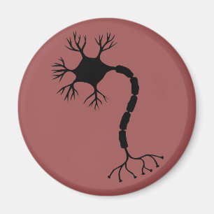 Eenvoudig zwart neuronontwerp magneet