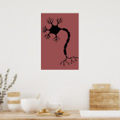 Eenvoudig zwart neuronontwerp poster (Keuken)