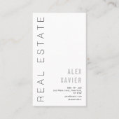 eenvoudig zwart onroerend goed visitekaartje (Voorkant)