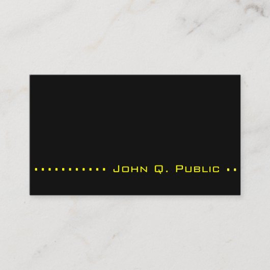 Eenvoudig zwart ontwerp met stippellijn visitekaartje (Voorkant)