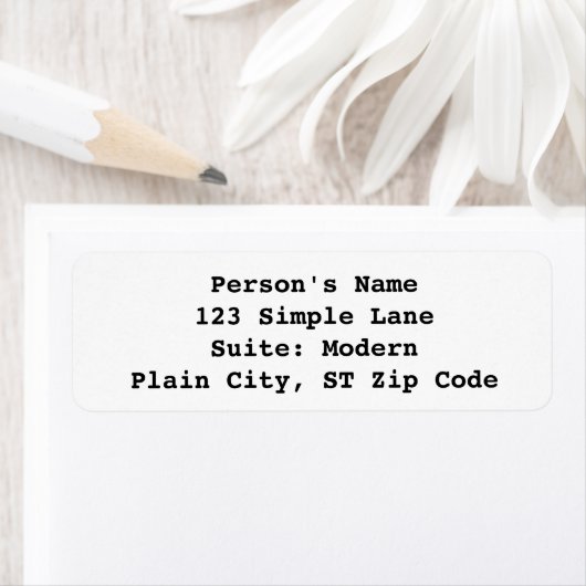 Eenvoudig zwart op witte Adresetiketten Etiket (Insitu)