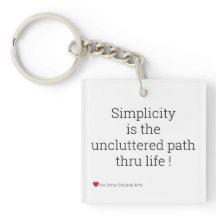 Eenvoudig zwart op witte Sleutelhanger