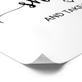 Eenvoudig zwart, pak een schotel en pak je zitje poster (Hoek)