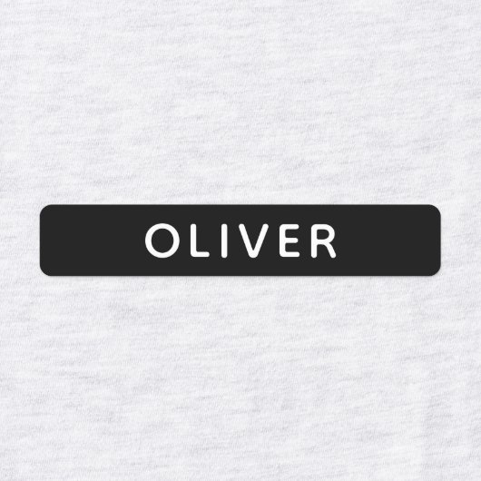 Eenvoudig zwart, persoonlijk Kinder kleden op scho Labels (Design 1)