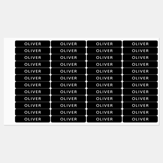 Eenvoudig zwart, persoonlijk Kinder kleden op scho Labels (Vel)