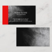Eenvoudig zwart rood grijs gewoon modern Visitekaa Visitekaartje (Voorkant / Achterkant)