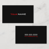 Eenvoudig zwart rood wit visitekaartje (Voorkant / Achterkant)