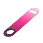 Eenvoudig zwart-roze gradiëntmonogram speed flessenopener (Achterkant Gekanteld)