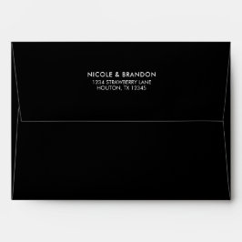 Eenvoudig zwart SAN Serif-lettertype Envelop