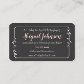 Eenvoudig zwart schoolbord visitekaartje (Achterkant)