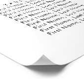 Eenvoudig zwart script-diagram poster (Hoek)