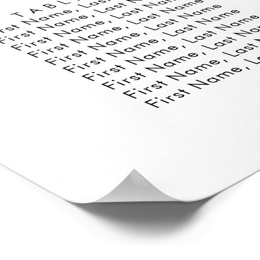 Eenvoudig zwart script-diagram poster (Hoek)