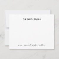 Eenvoudig zwart script Family Stationery